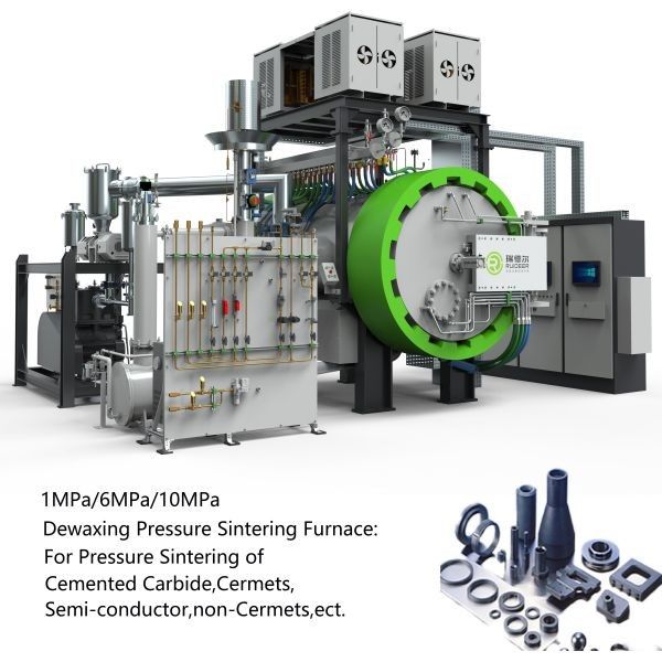 그래피트 난방 원자 고온 진공 오븐 설계 온도 1200-2500°C 10-15T 용량에 맞춤형