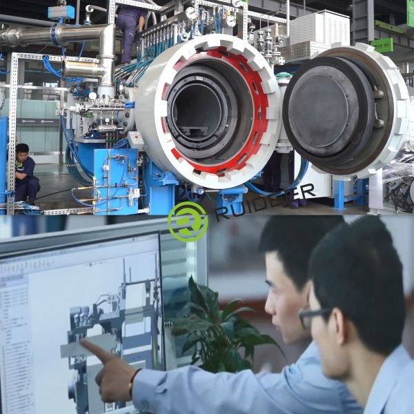 그래피트 난방 원자 고온 진공 오븐 설계 온도 1200-2500°C 10-15T 용량에 맞춤형