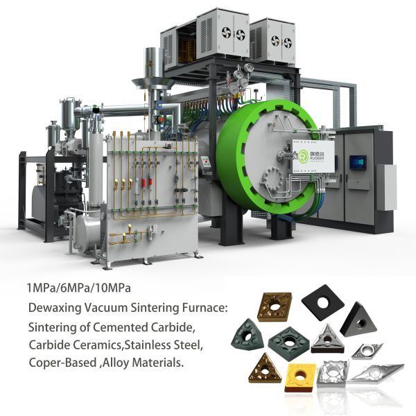 ISO CE 인증 고진공 전기로 (삼상 5선식 시스템, 380V 50HZ 제어 전원 공급, 최대 온도 1600C)